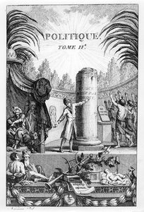 “政治”的主题，Jean-Jacques Rousseau的第二卷 作者 让·克洛德·奈根（Jean Claude Naigeon）